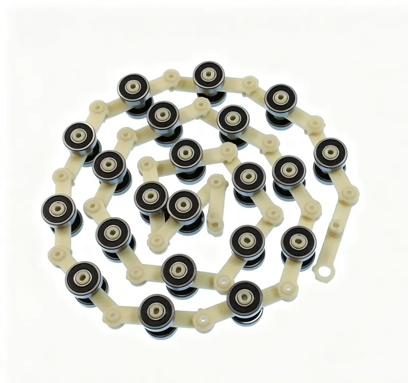 Plastic handrail deflecting chain 896208 with 21 bearing pairs